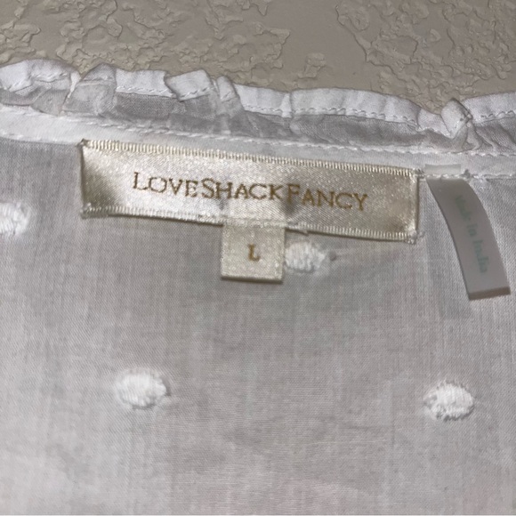 LoveShackFancy Adley White Lace Embroidered Mini Dress SZ L - Picture 7 of 12